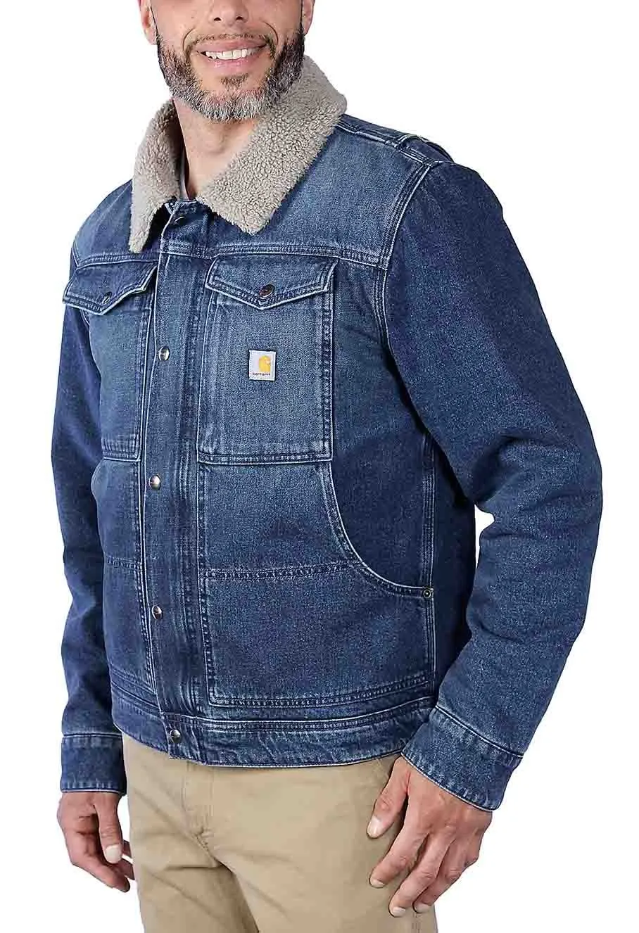 Carhartt&#x20;Work&#x20;Jacket&#x20;Denim&#x20;Sherpa&#x20;Lined&#x20;106323