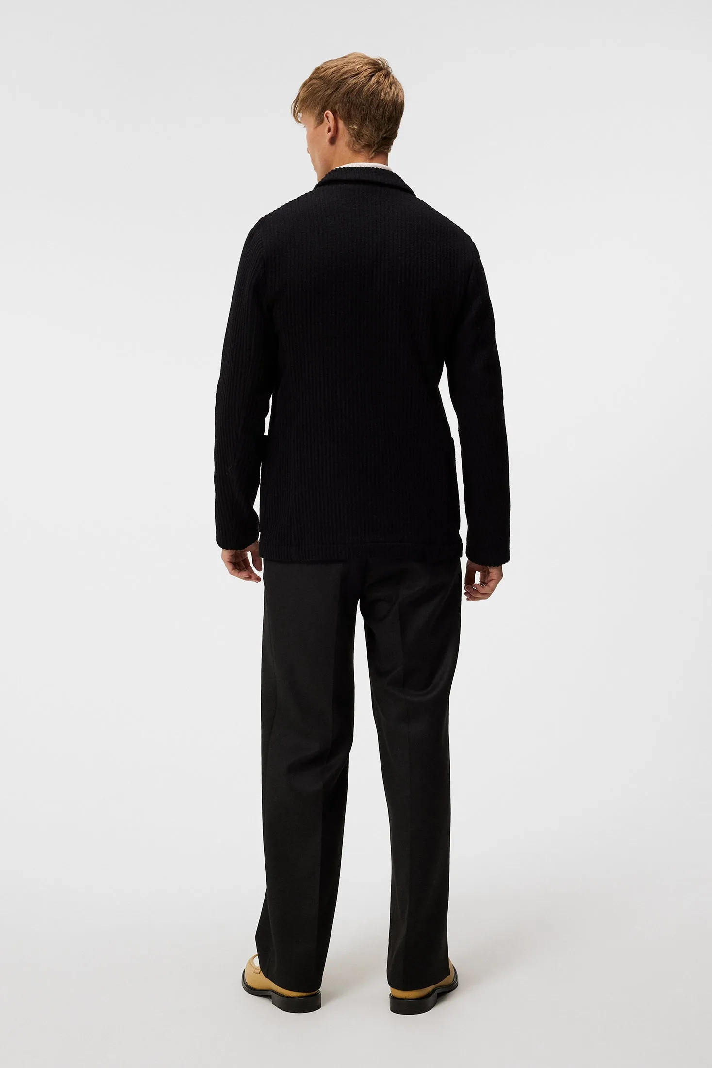 Carlton Rib Cardigan Blazer / Black