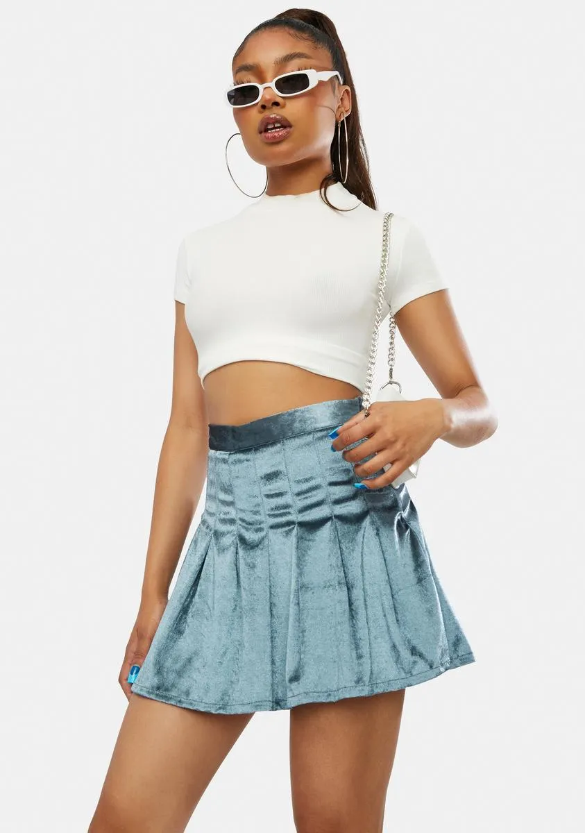 Center Of Attention Velvet Skirt