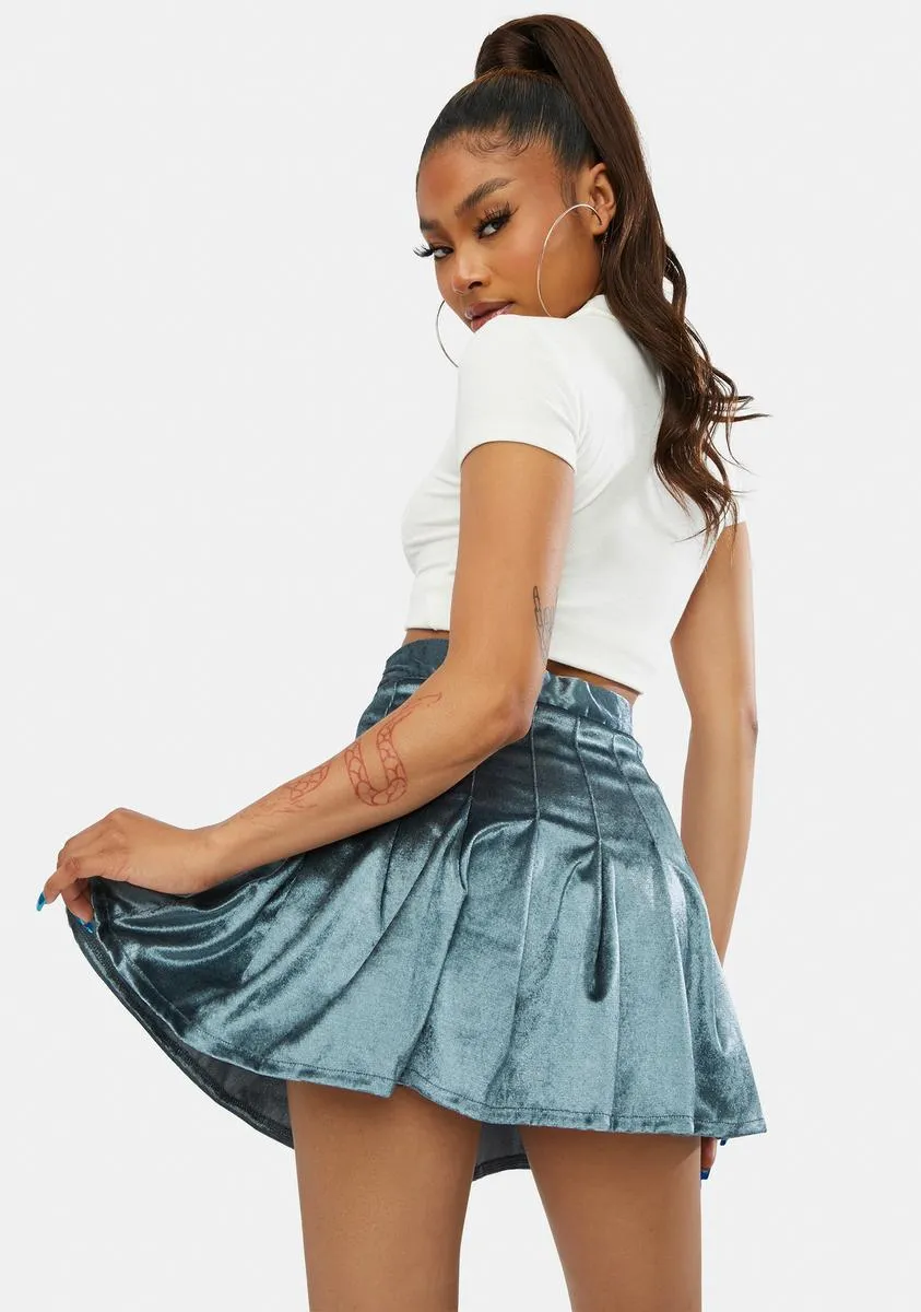 Center Of Attention Velvet Skirt