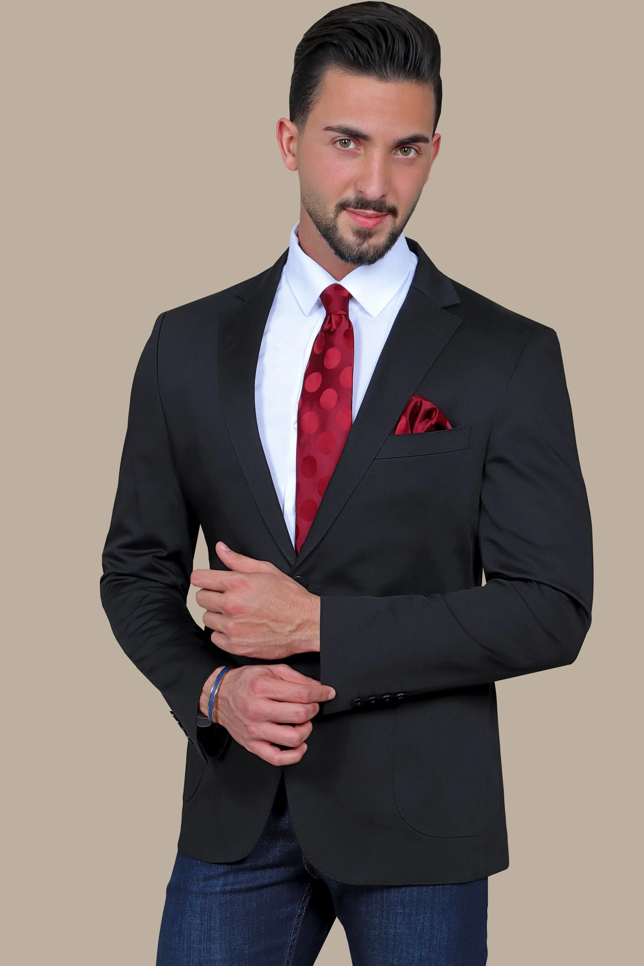 Chic Sophistication: The Satin Patch Black Blazer