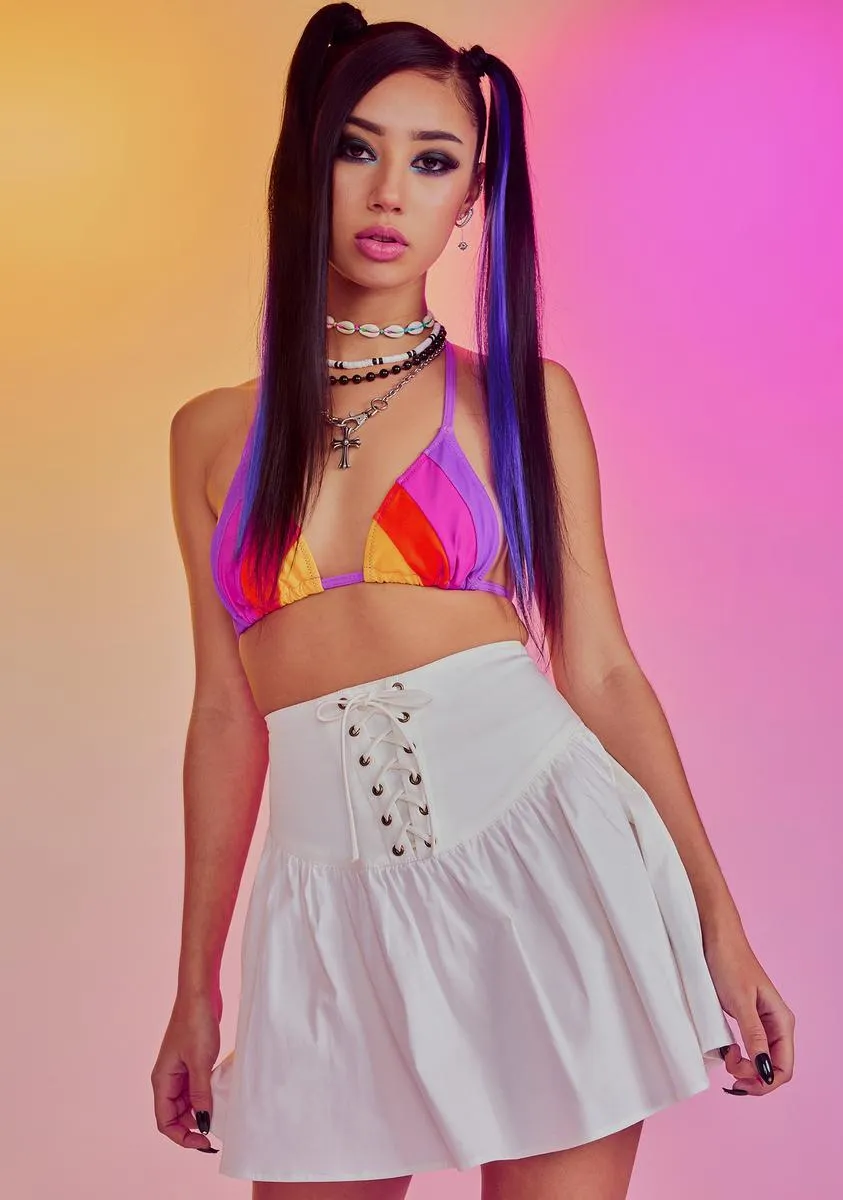 Chosen Hottie Mini Lace Up Skirt
