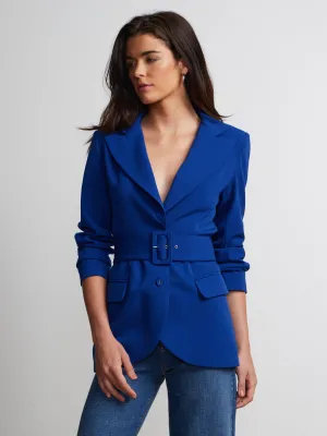 Cinch-Waist Belted Blazer