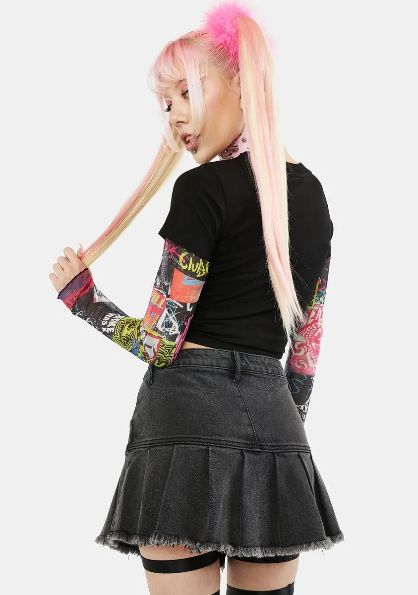 City In Chaos Pleated Skirt