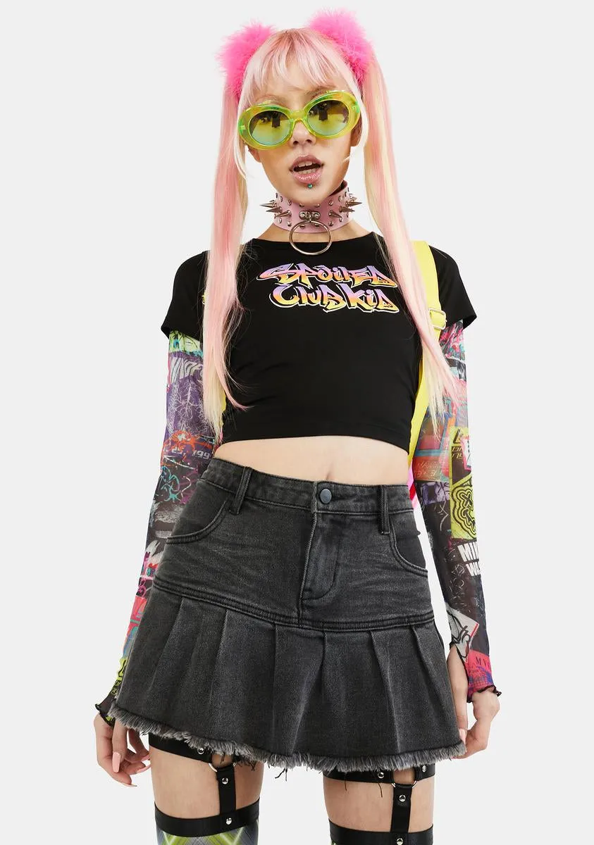 City In Chaos Pleated Skirt