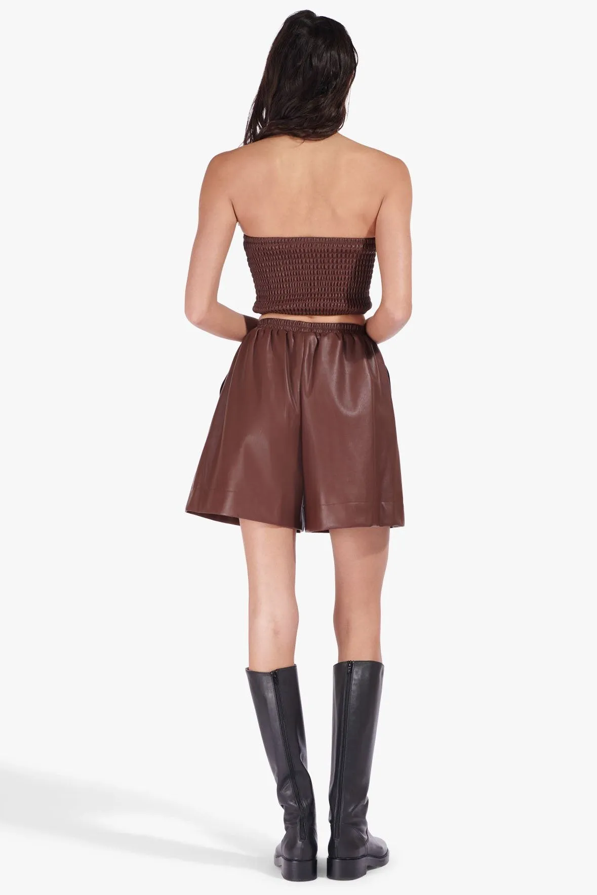 CLARK SHORT | BARK VEGAN LEATHER