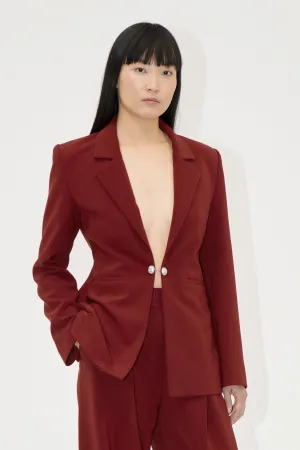 Classic Fit Blazer - Bordeaux