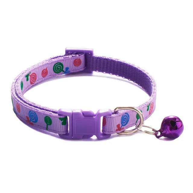 Classic Pet Dog Cat Lollipop Bow Bell Tie