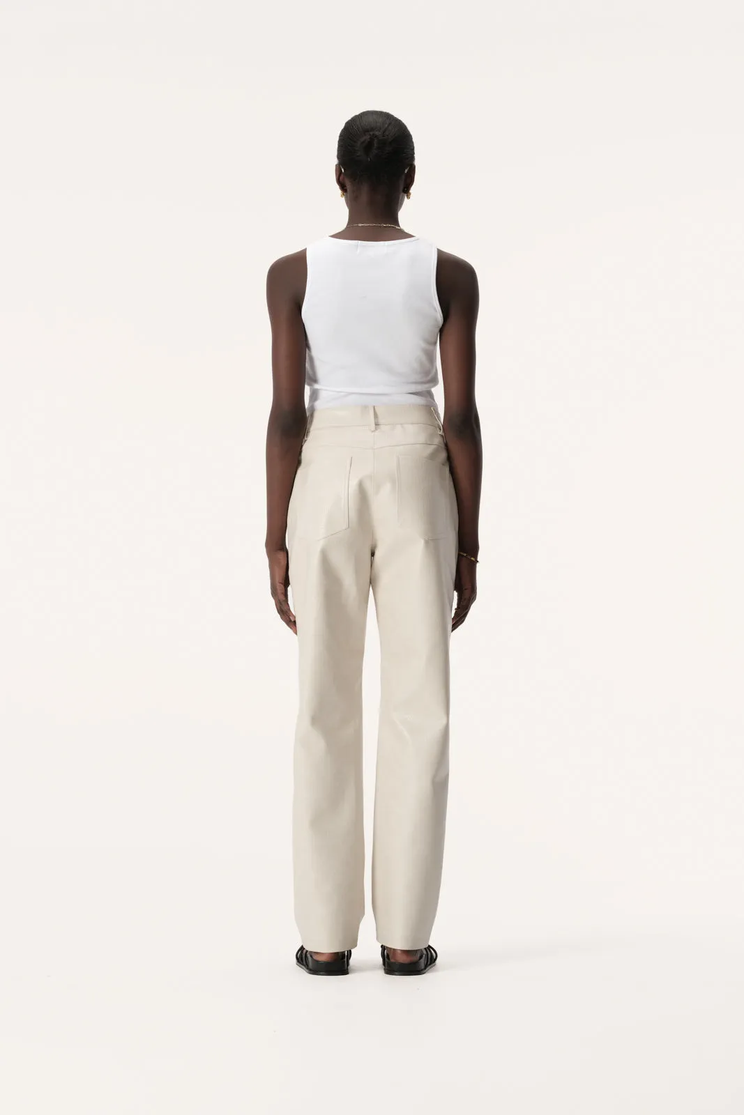 Clements Pant Ivory Croc