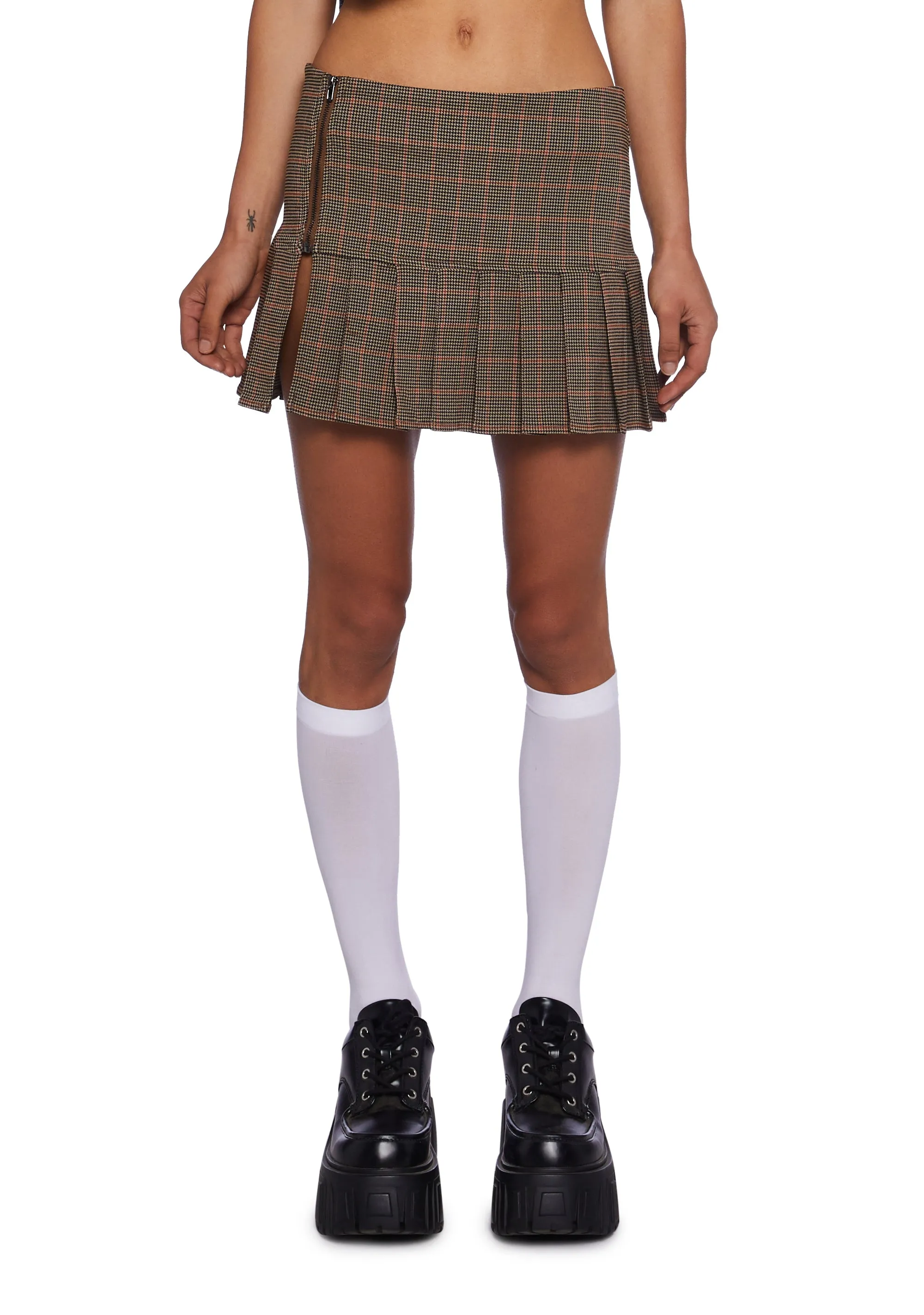 Collegiate Affairs Plaid Mini Skirt