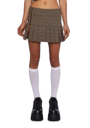 Collegiate Affairs Plaid Mini Skirt