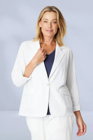 Cordelia St Linen Comfort Blazer White