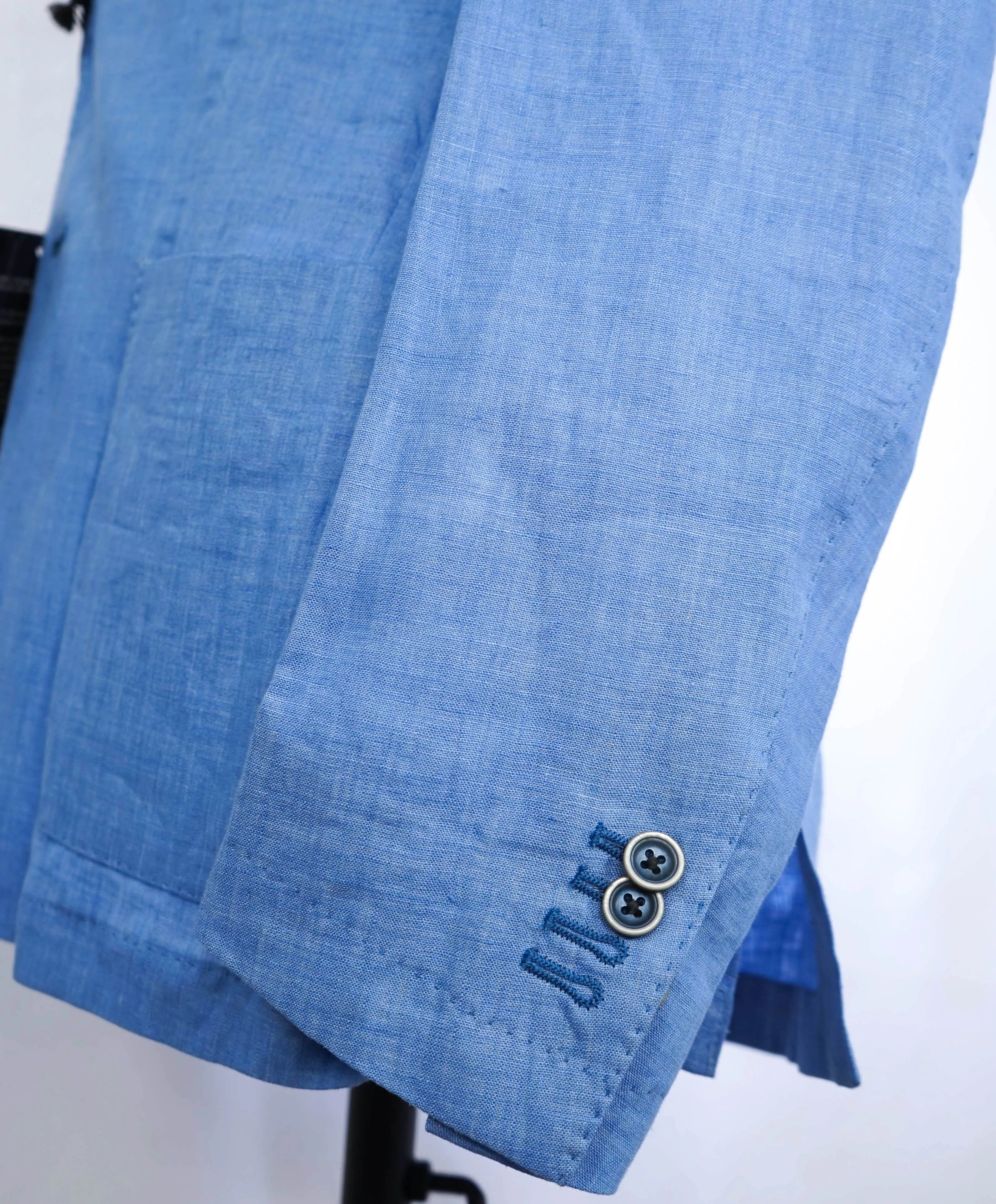 CORNELIANI - ID Semi-Lined Baby Blue Light LINEN Summer Blazer - 38R