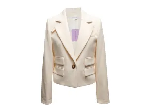 Cream Veronica Beard Single-Button Blazer Size US 10