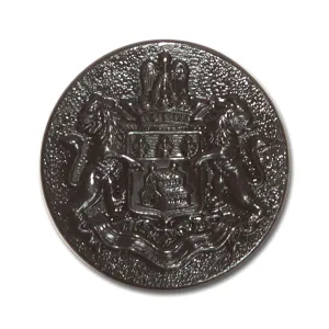 Danish Crest Black Blazer Button (Made in USA by Waterbury)