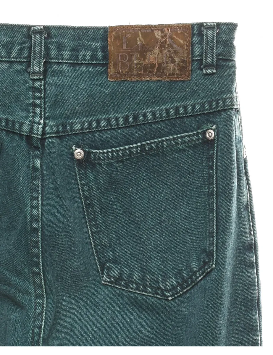 Dark Green High Wasit Tapered Jeans - W29 L31