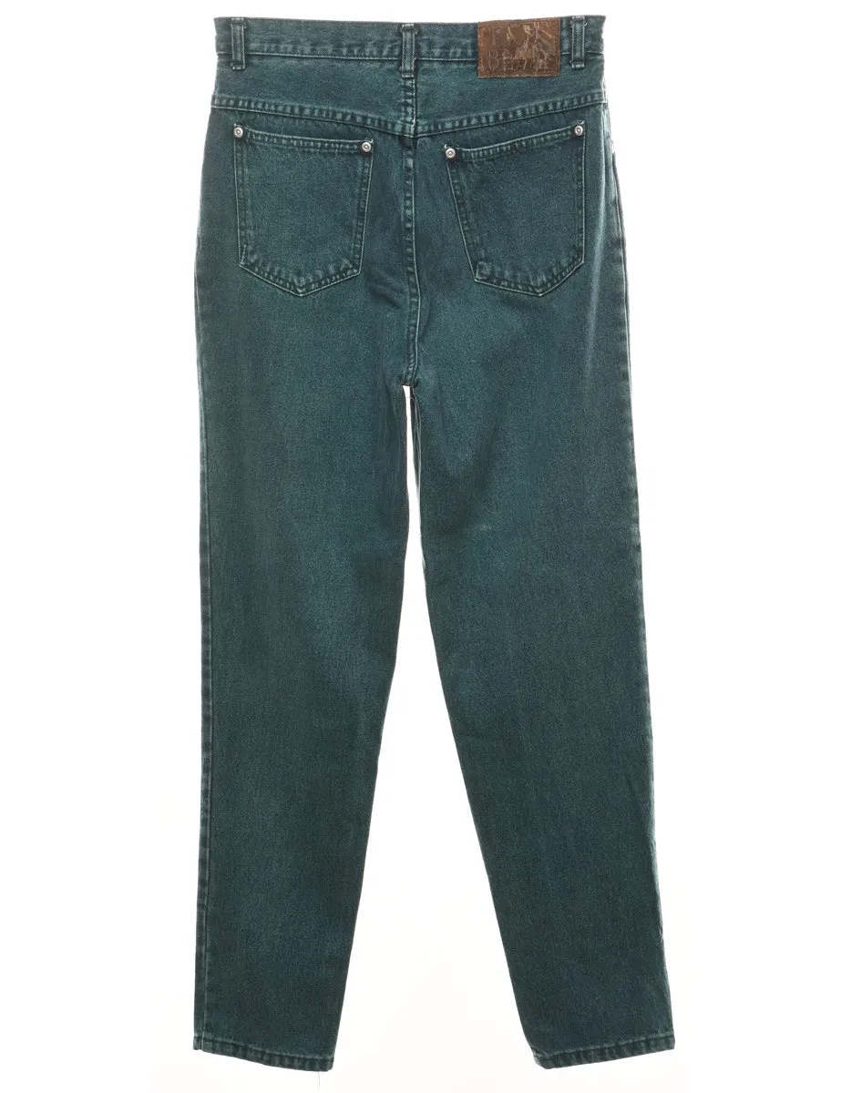 Dark Green High Wasit Tapered Jeans - W29 L31