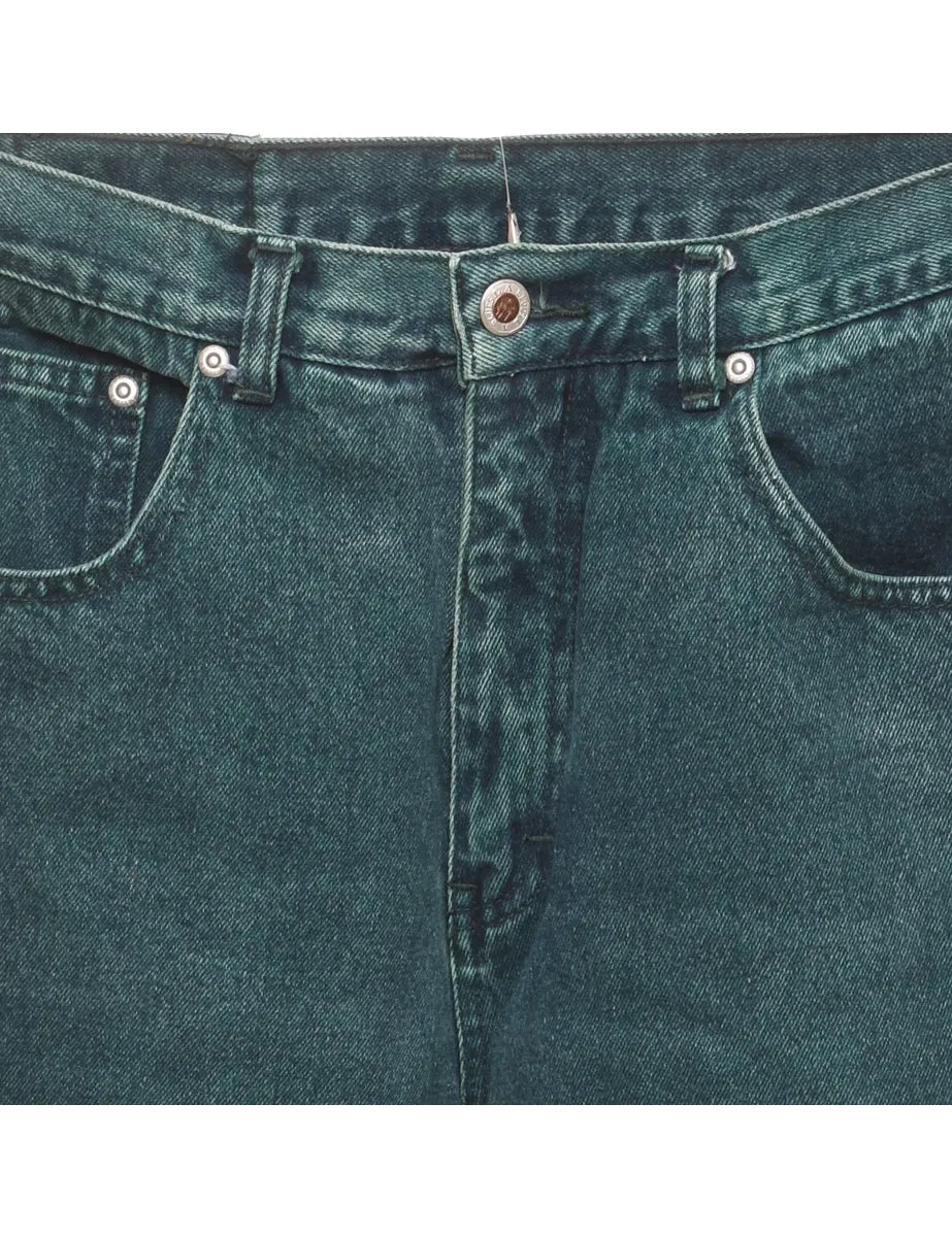 Dark Green High Wasit Tapered Jeans - W29 L31