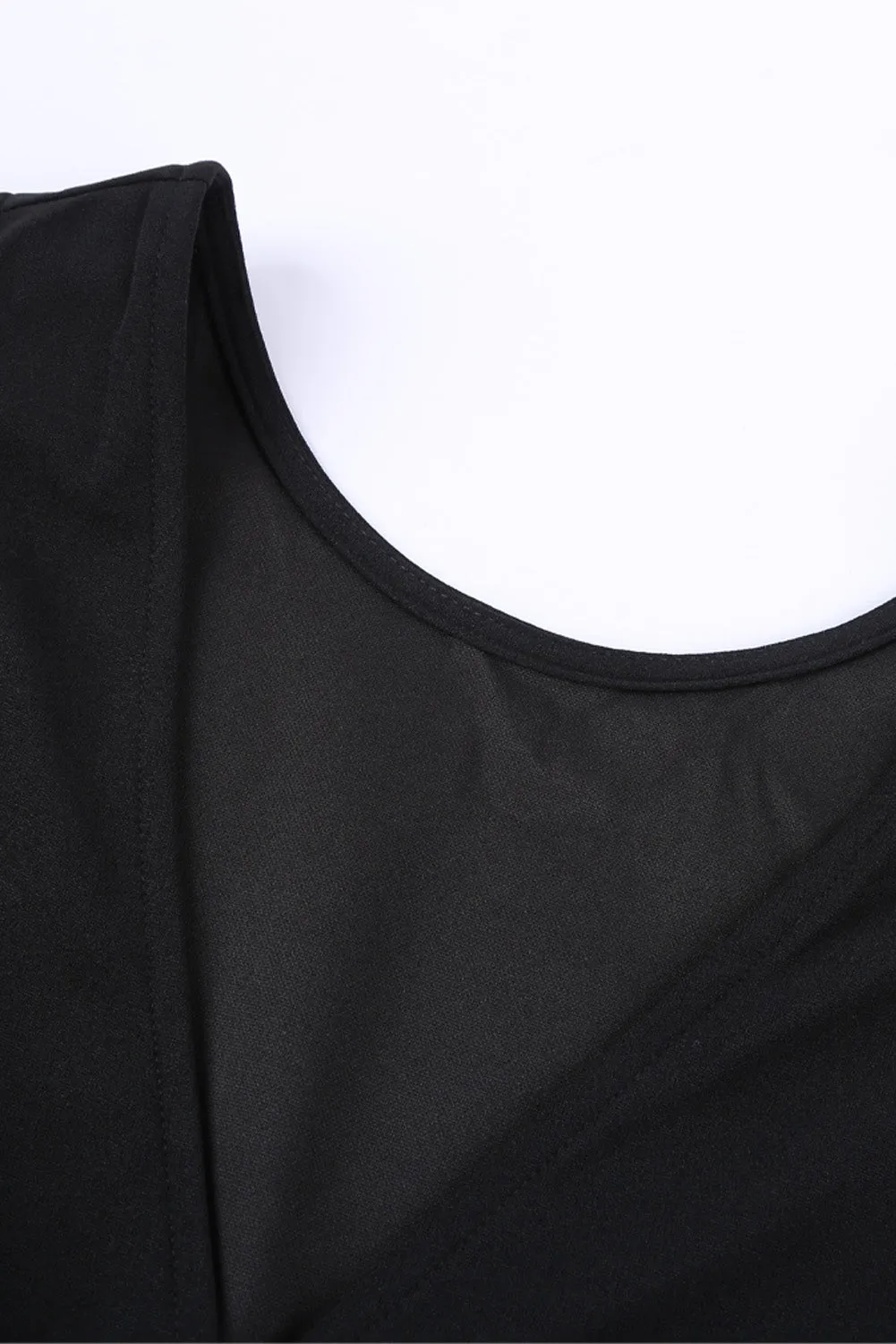 Deep V-Neck Sleeveless Solid Jumpsuit