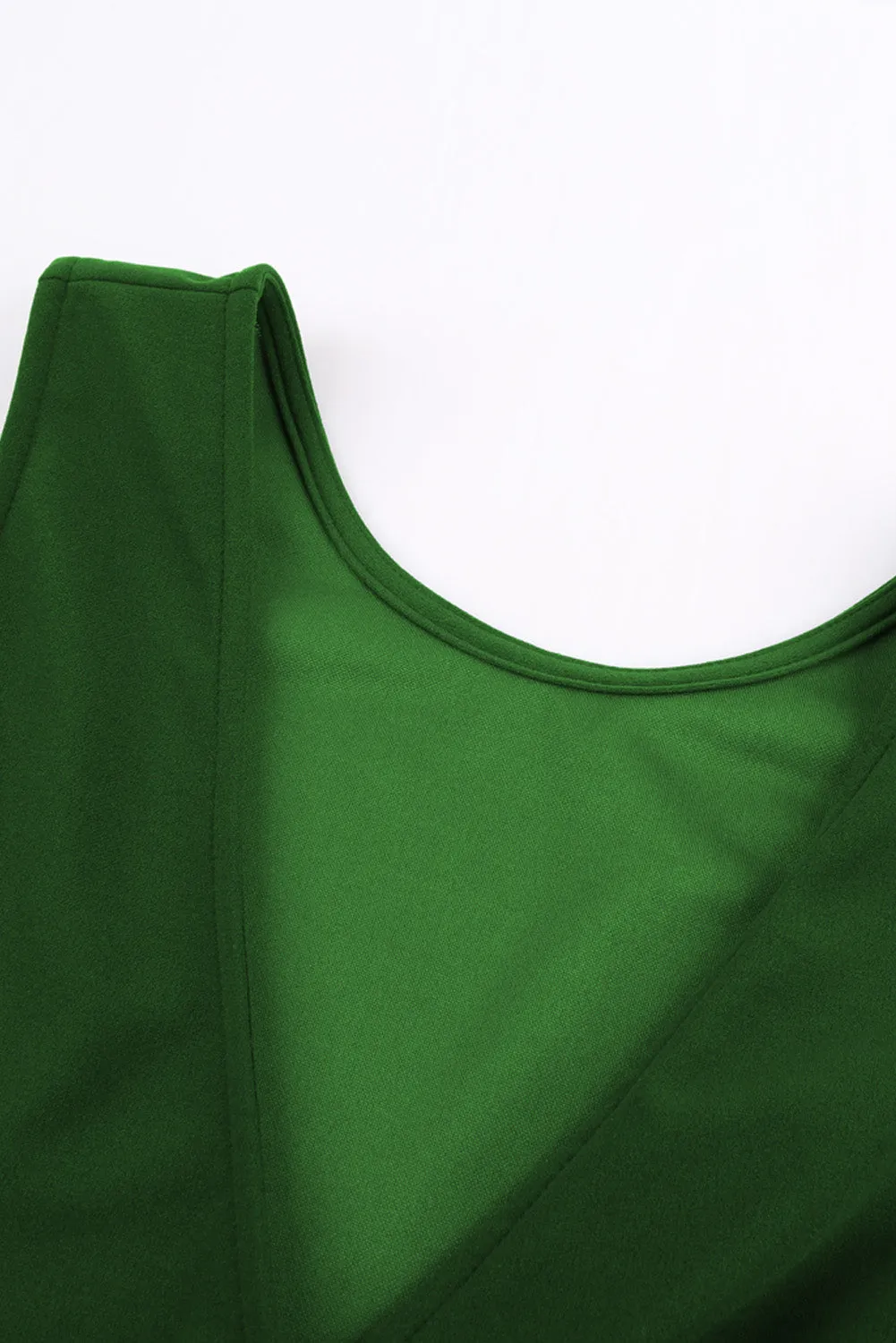 Deep V-Neck Sleeveless Solid Jumpsuit