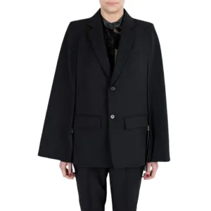 DIESEL BLACK GOLD GALAPAGOS BG3DZ Womens Wool Suit Separate Black Blazer Jacket