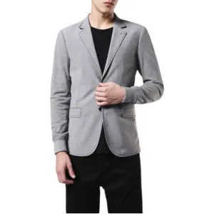 DIESEL J DONK 96X Mens Wool Blazer Lapel Neckline Grey Casual Blazer Jacket