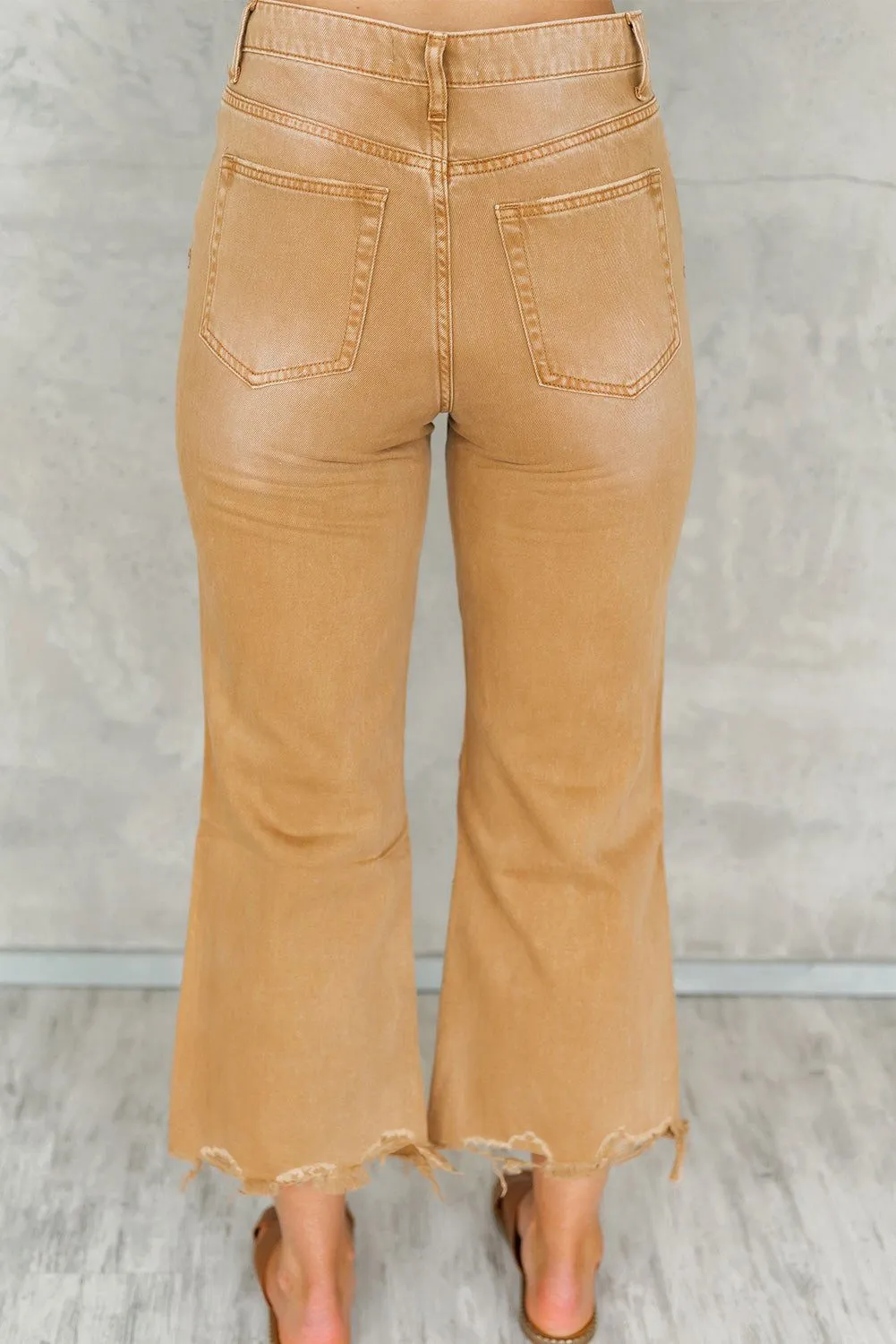 Distressed Hollow Out High Waist Flare Jeans - Edgy Fashion