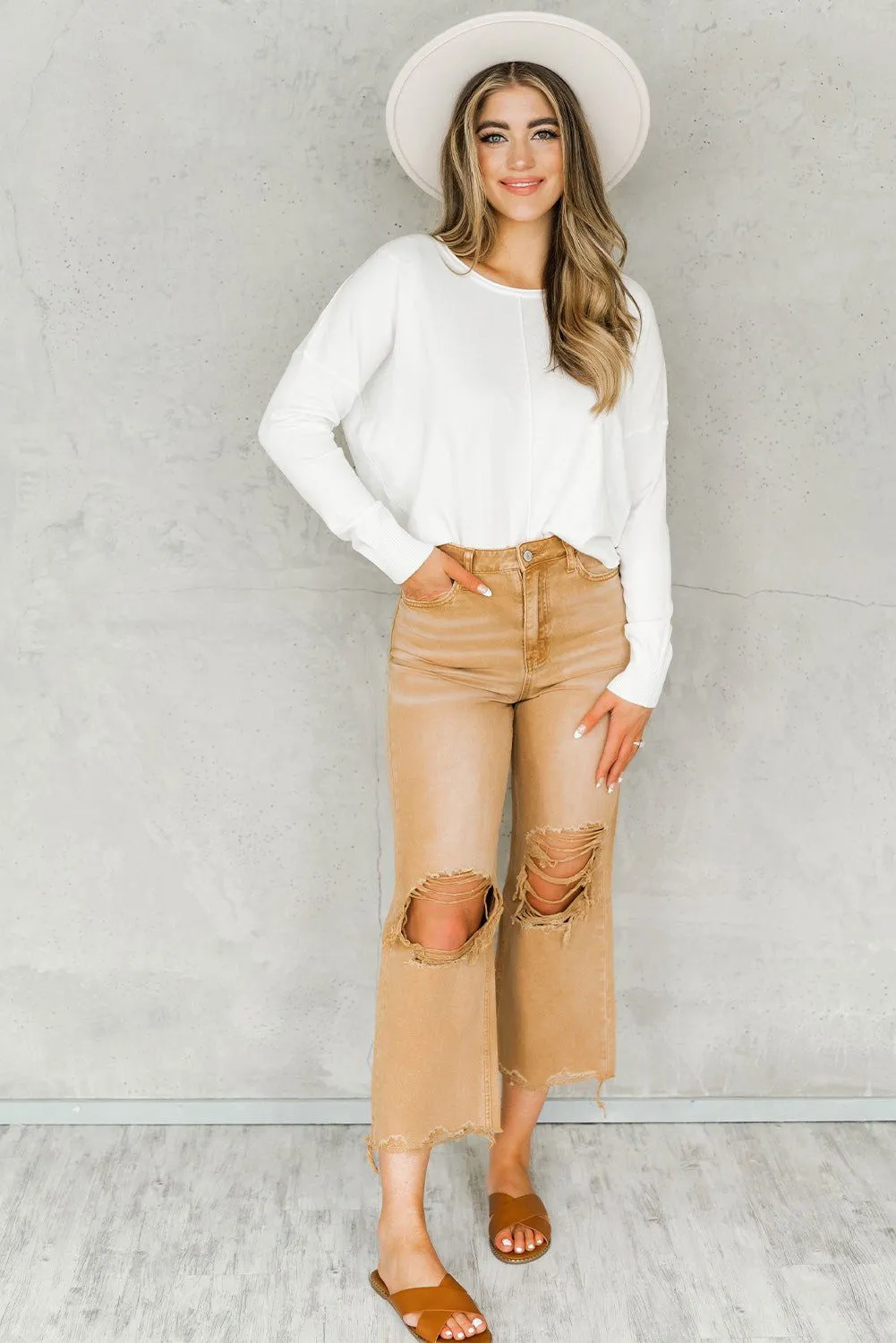 Distressed Hollow Out High Waist Flare Jeans - Edgy Fashion