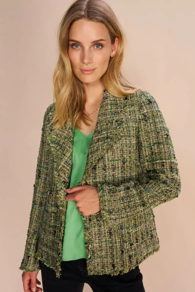 Dorah Boucle Blazer | Zephyr Green | Blazer fra Mos Mosh