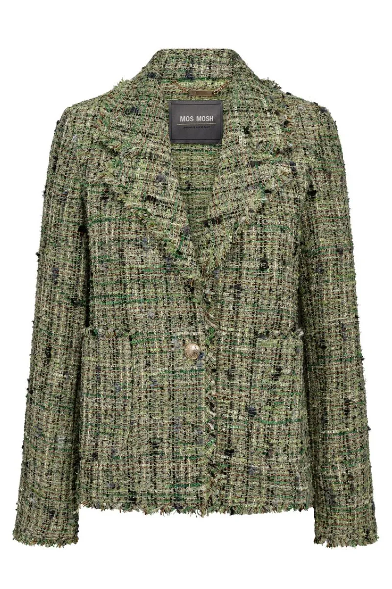 Dorah Boucle Blazer | Zephyr Green | Blazer fra Mos Mosh