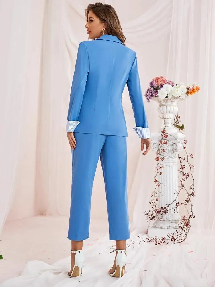 Double Breasted Blazer & Tailored Pants