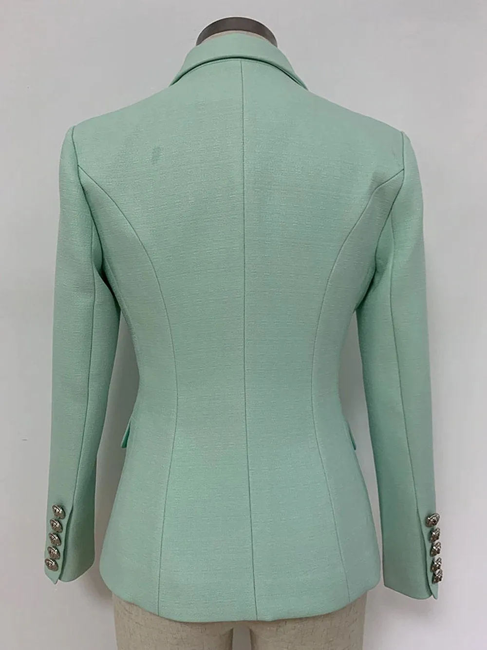 Double Breasted Blazer in Light Green