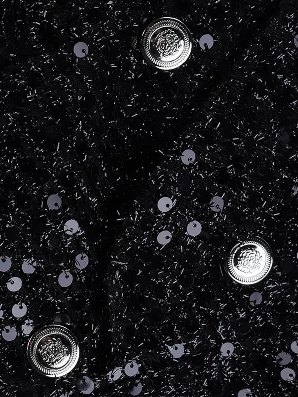 Double-Breasted Sequin Blazer