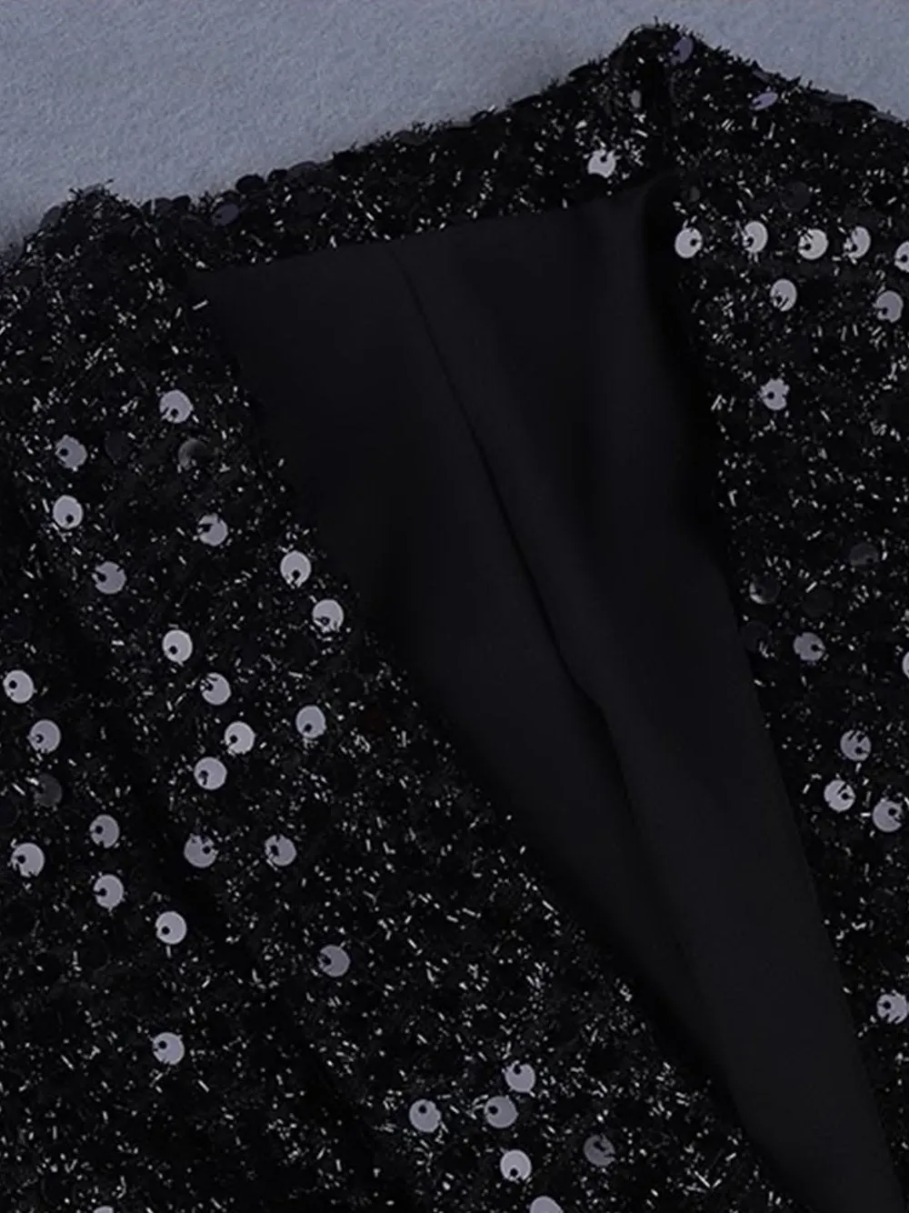 Double-Breasted Sequin Blazer
