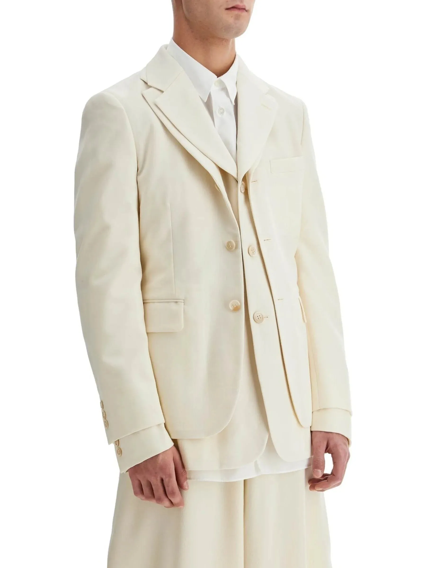 Double Layer Wool Blazer