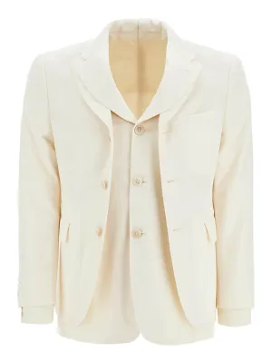Double Layer Wool Blazer