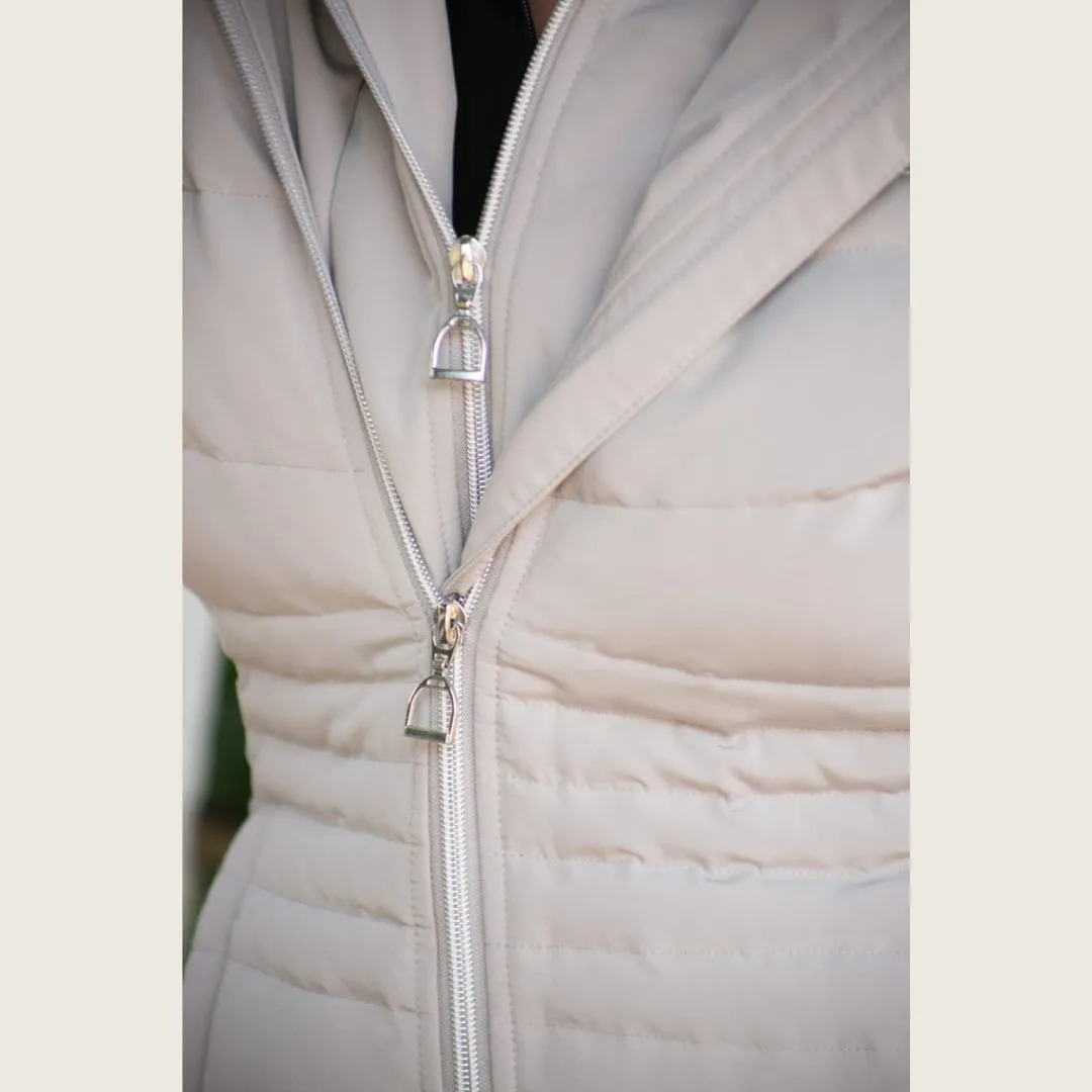 DQD Grey Duck Down Riding Jacket