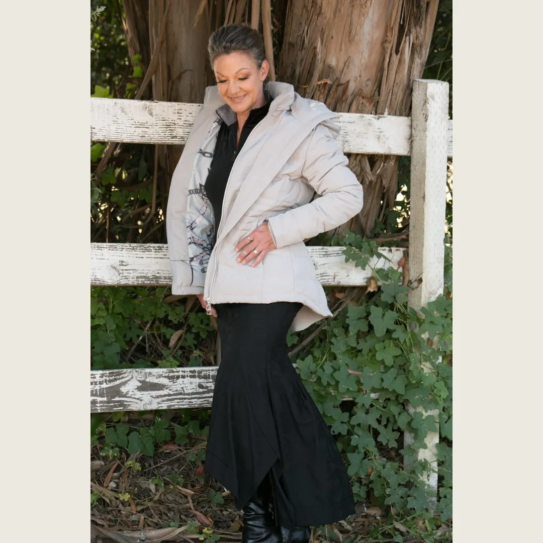 DQD Grey Duck Down Riding Jacket
