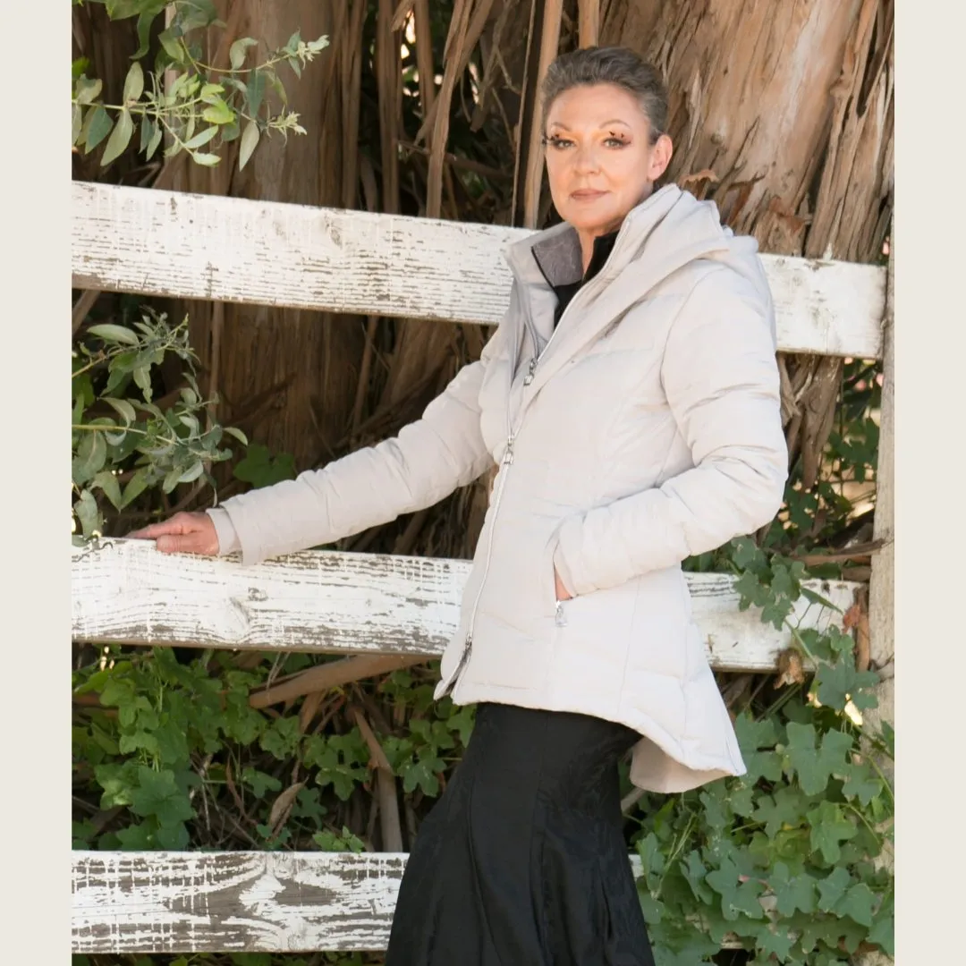 DQD Grey Duck Down Riding Jacket