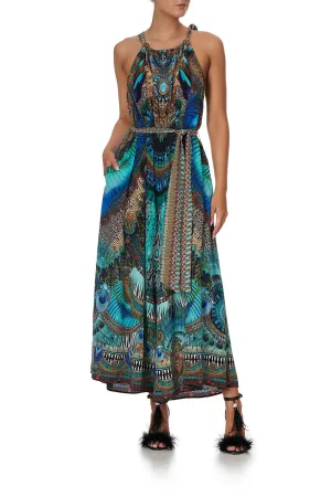 DRAWSTRING NECK JUMPSUIT TEMPLE TEMPTRESS