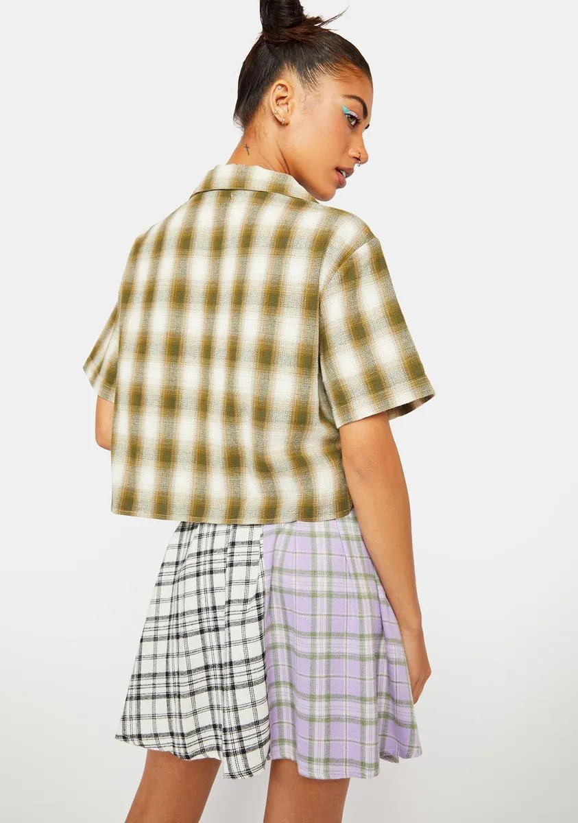 Emily Plaid Pleated Skirt
