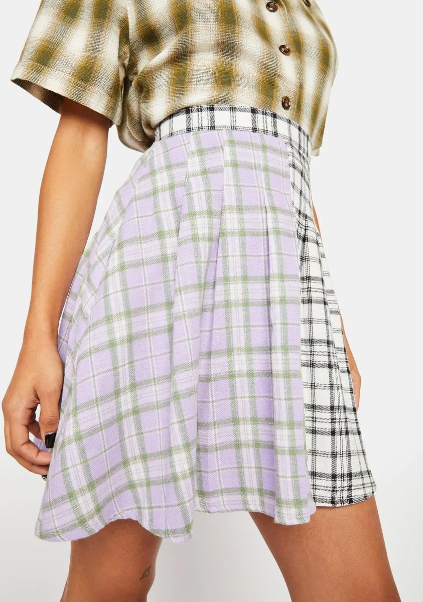 Emily Plaid Pleated Skirt
