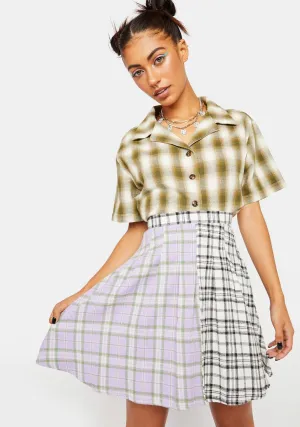 Emily Plaid Pleated Skirt