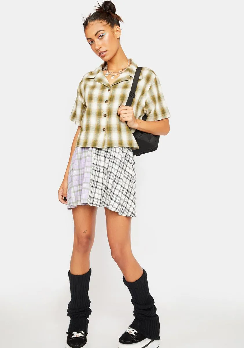 Emily Plaid Pleated Skirt