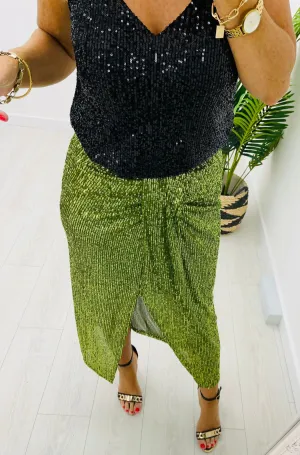 Ericka Sequin Cami (Black)
