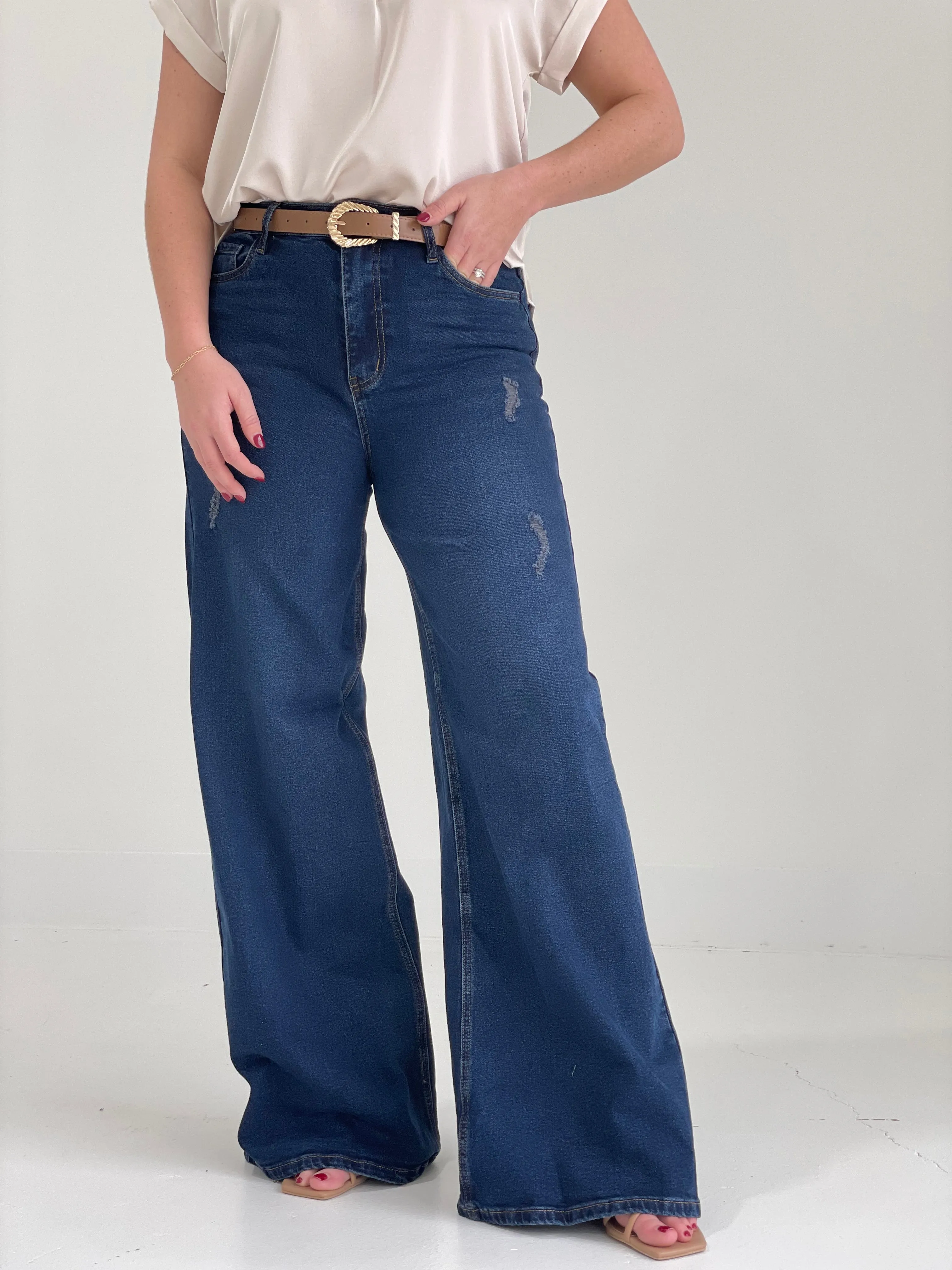 Extra Mile Wide Leg Jeans