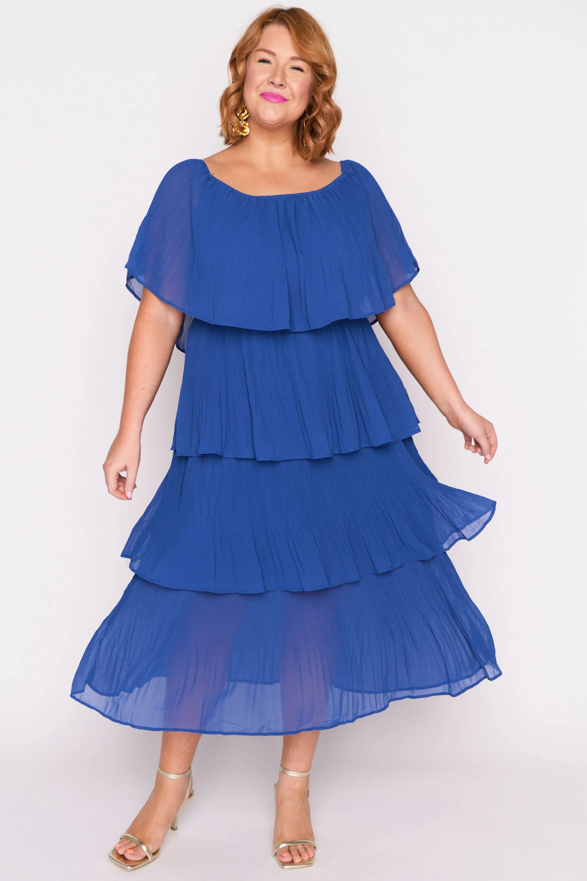 Faire Cobalt Pleated Dress