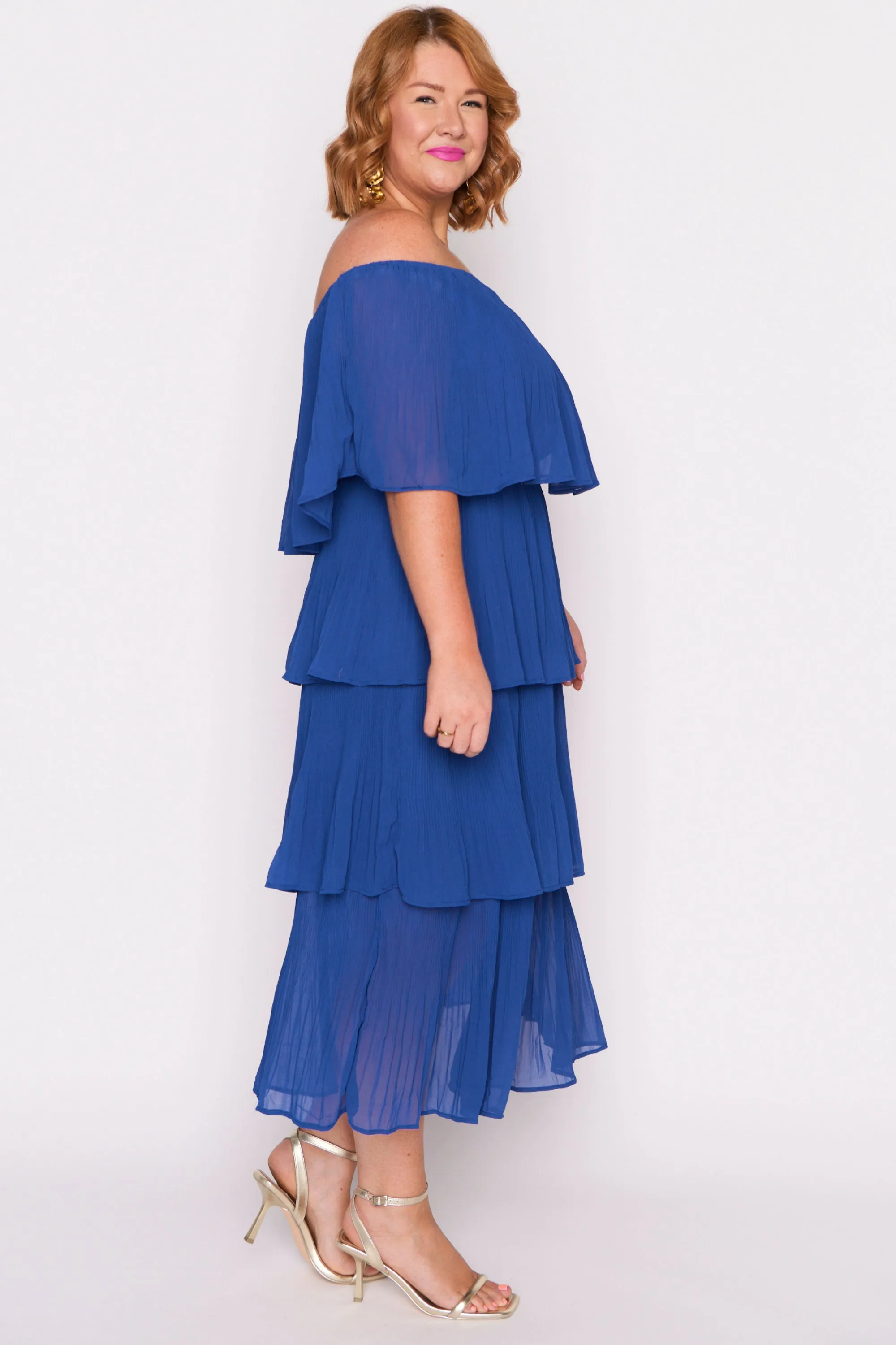 Faire Cobalt Pleated Dress