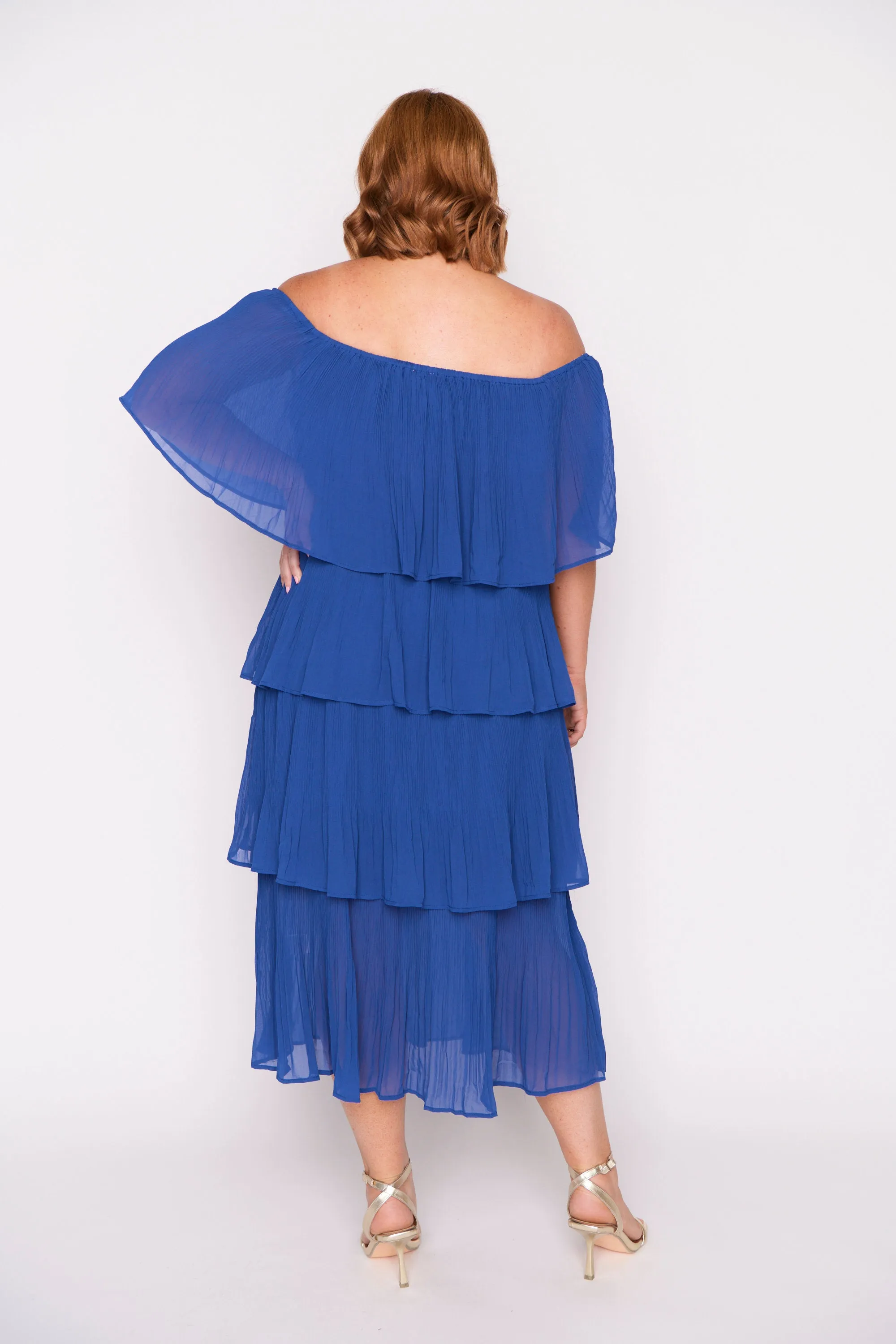 Faire Cobalt Pleated Dress