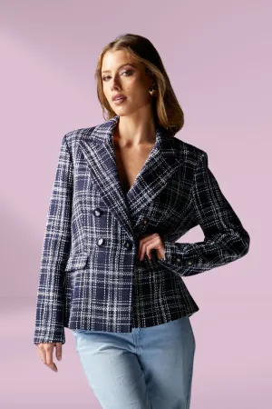 Fate and Becker Bianca Boucle Blazer Navy